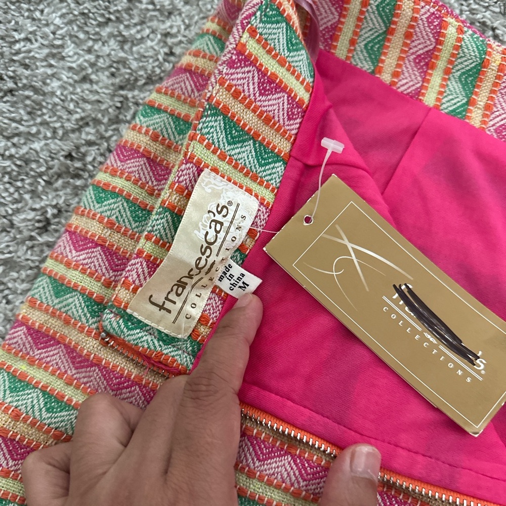Francesca’s Collection Textured Multi-Color Mini Skirt - Picture 6 of 8